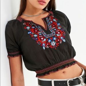 Urban outfitters embroidered top